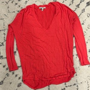 Express women’s wide neck loose fit 3/4 length shirt
